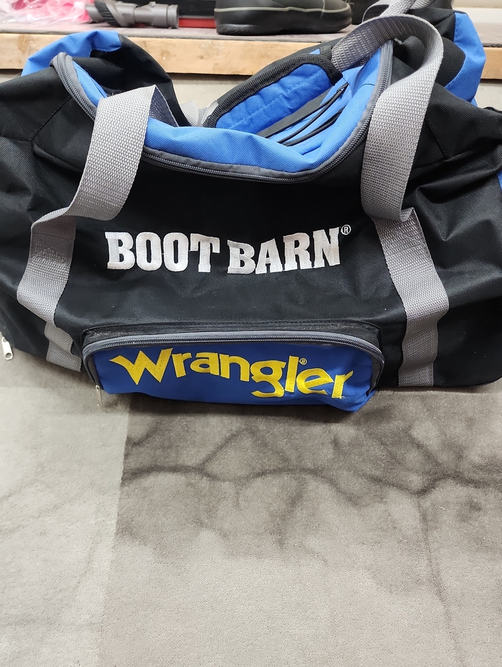 Wrangler Black and Blue Duffel Bag w/ NFR Las Vegas